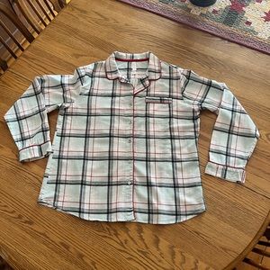 Ladies “XL” Super Soft & Comfy FLANNEL PJ TOP W/ Gold Threads ❄️